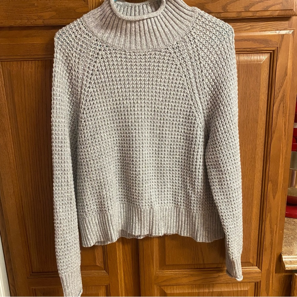 Waffle knit sweater